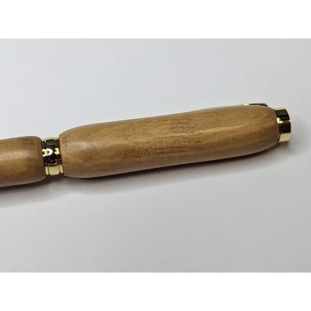 Slimline Twist Pen Gold Finish Alder‎ Body Hand Turned Pen